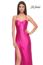 La Femme Dress 32262 - HOT FUCHSIA