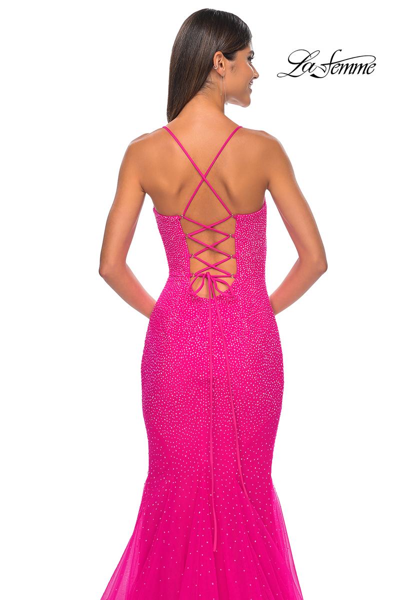 La Femme Dress 32273 - HOT FUCHSIA