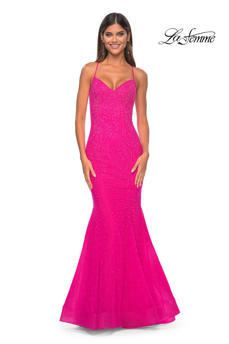 La Femme Dress 32273 - HOT FUCHSIA