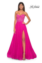 La Femme Dress 32278 - HOT FUCHSIA