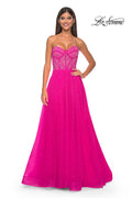 La Femme Dress 32278 - HOT FUCHSIA