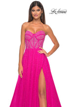 La Femme Dress 32278 - HOT FUCHSIA