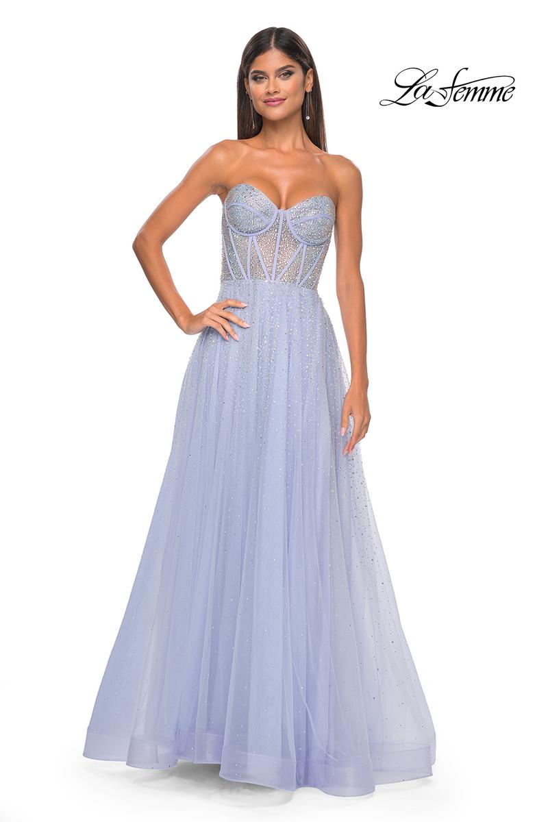 La Femme Dress 32278 - LIGHT PERIWINKLE