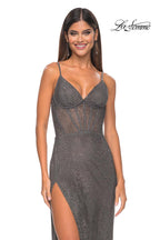 La Femme Dress 32285 - GUNMETAL