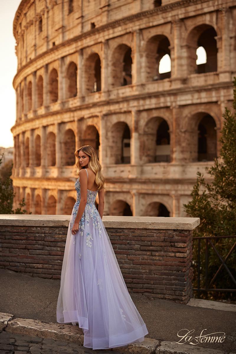 La Femme Dress 32288 - LAVENDER GRAY