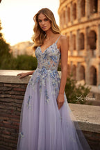La Femme Dress 32288 - LAVENDER GRAY