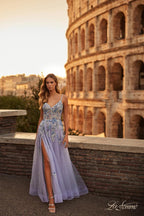 La Femme Dress 32288 - LAVENDER GRAY