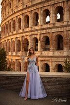 La Femme Dress 32288 - LAVENDER GRAY