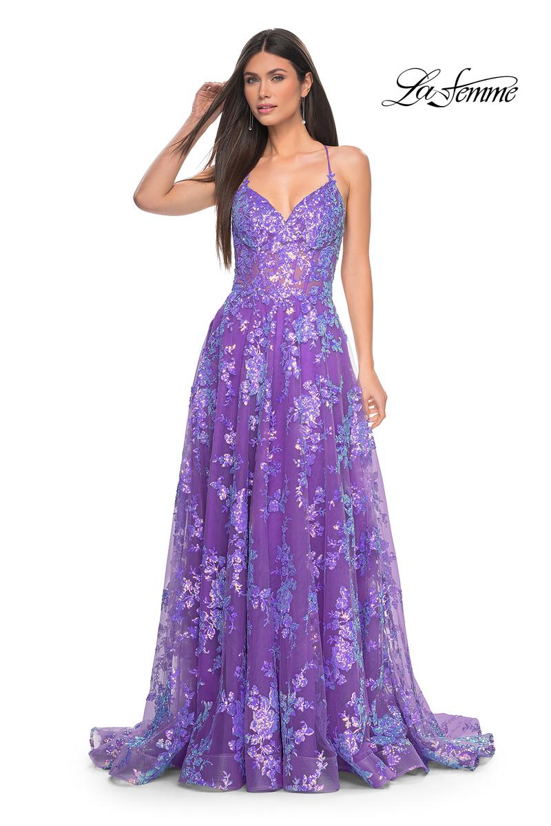 La Femme Dress 32291 - PURPLE