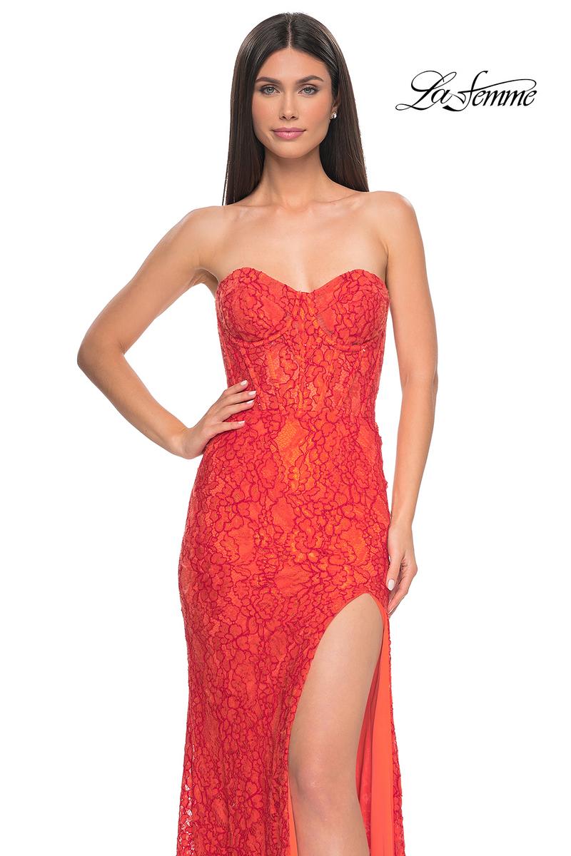 La Femme Dress 32298 - PAPAYA
