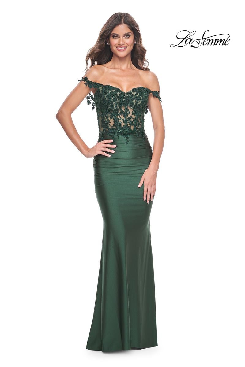 La Femme Dress 32302 - DARK EMERALD