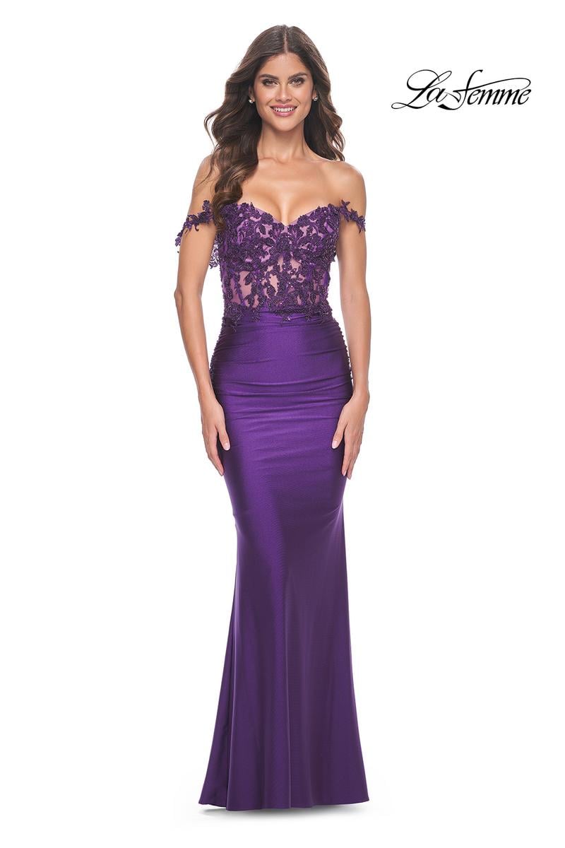 La Femme Dress 32302 - ROYAL PURPLE