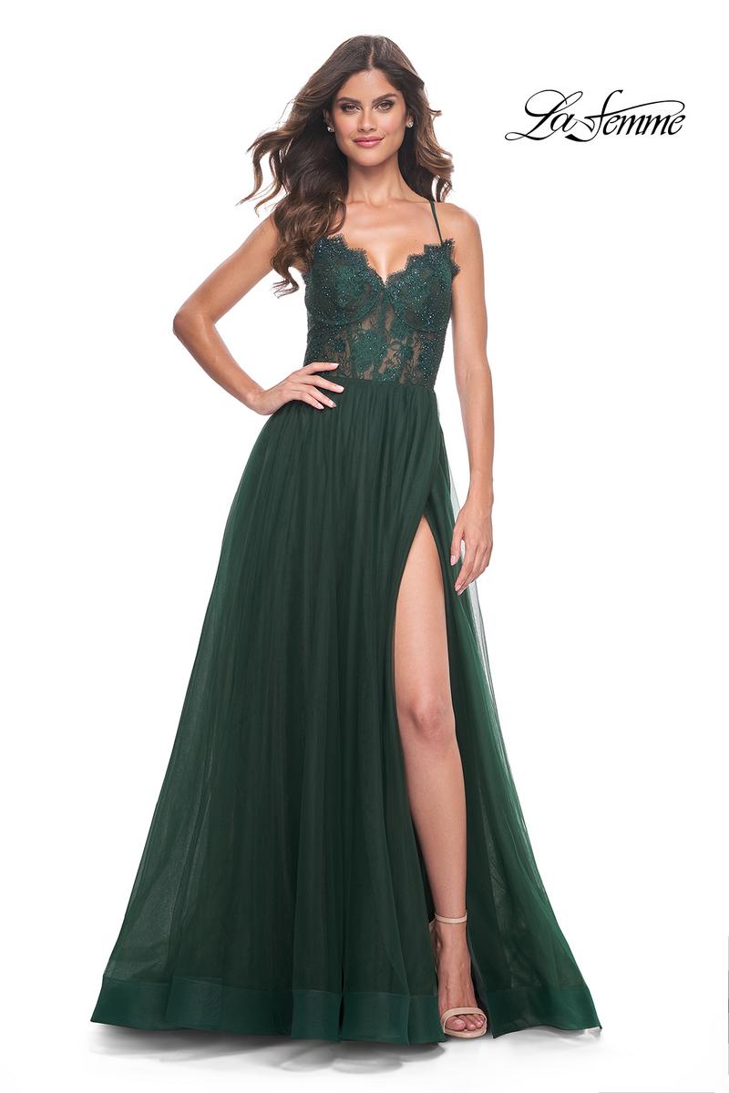 La Femme Dress 32306 - DARK EMERALD