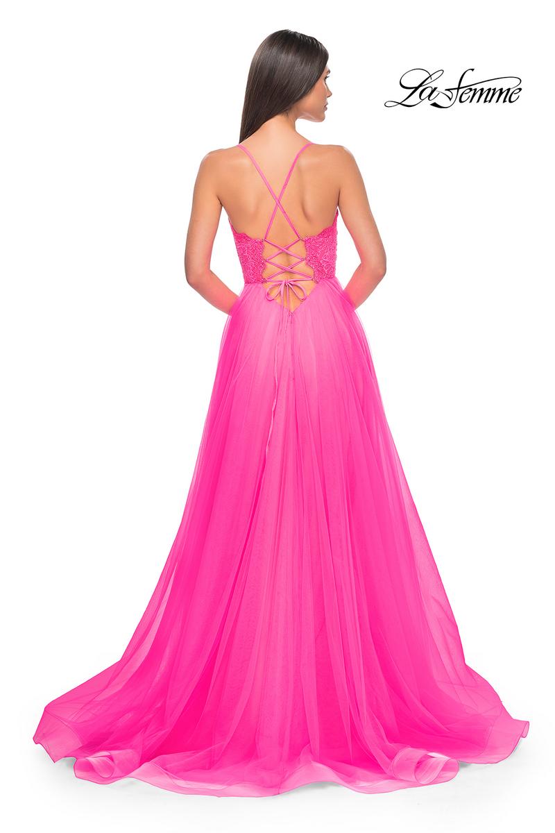 La Femme Dress 32306 - NEON PINK