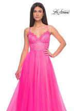 La Femme Dress 32306 - NEON PINK