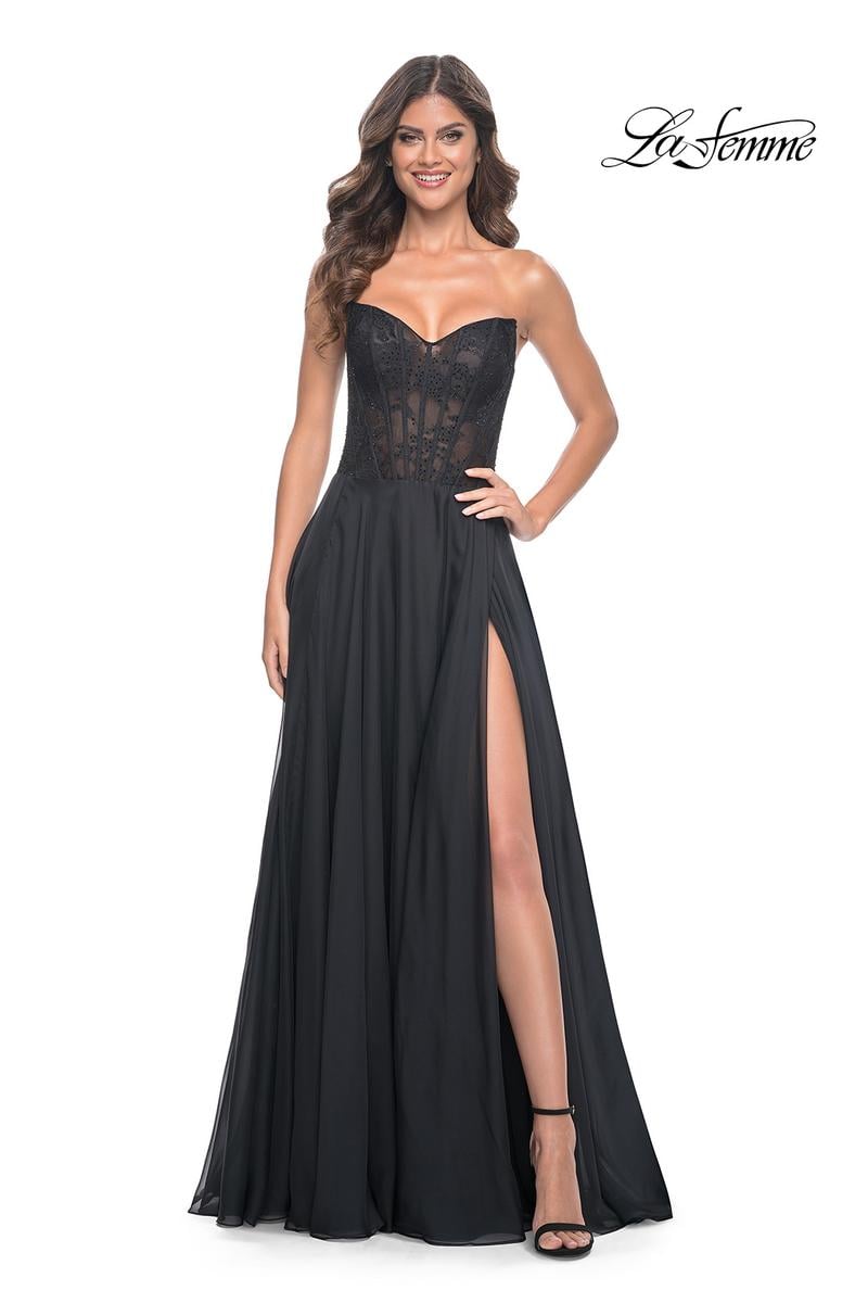 La Femme Dress 32311 - BLACK