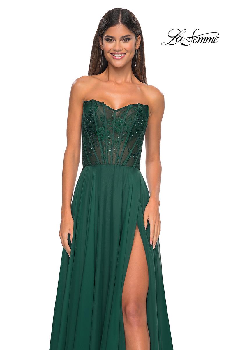 La Femme Dress 32311 - DARK EMERALD