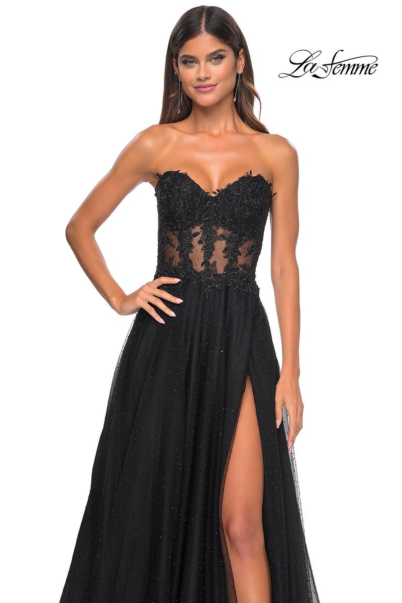 La Femme Dress 32313 - BLACK