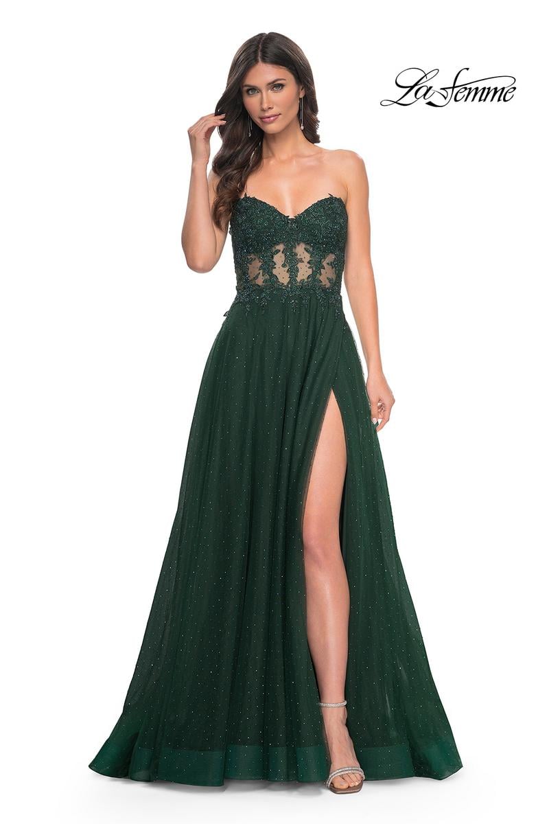 La Femme Dress 32313 - DARK EMERALD