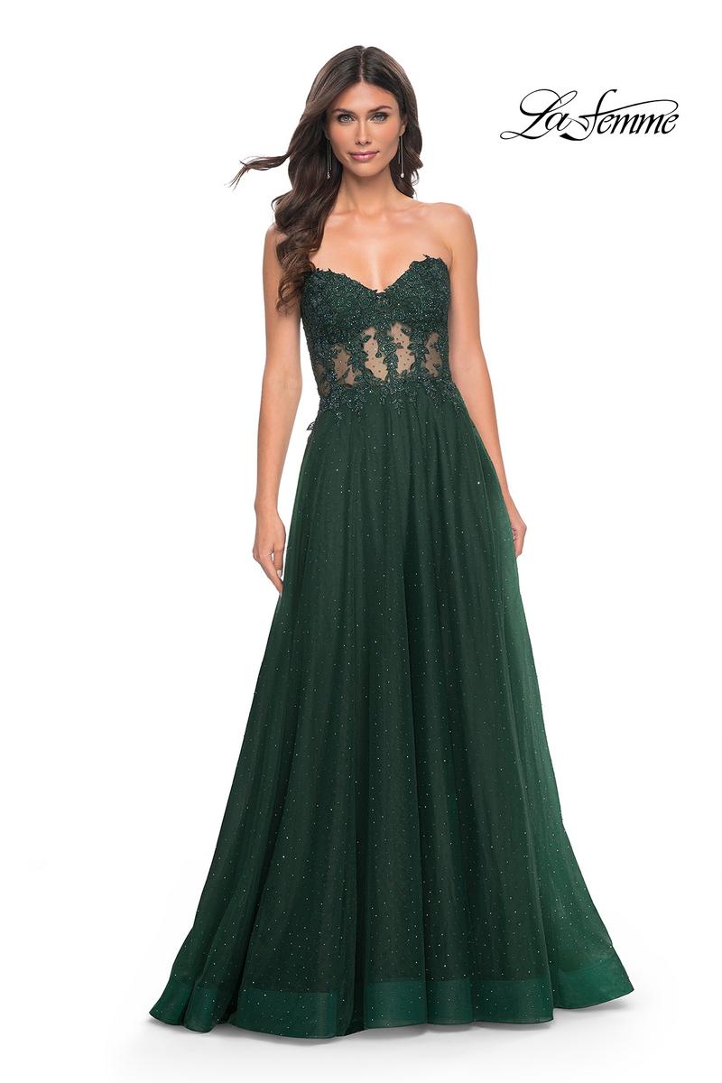 La Femme Dress 32313 - DARK EMERALD