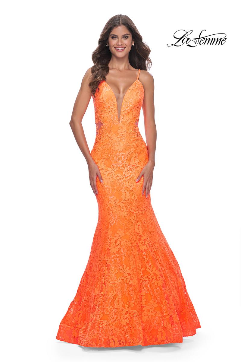La Femme Dress 32314 - BRIGHT ORANGE