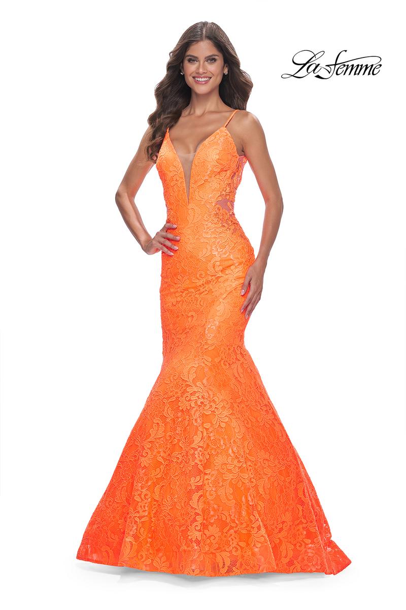 La Femme Dress 32314 - BRIGHT ORANGE