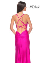 La Femme Dress 32317 - HOT FUCHSIA