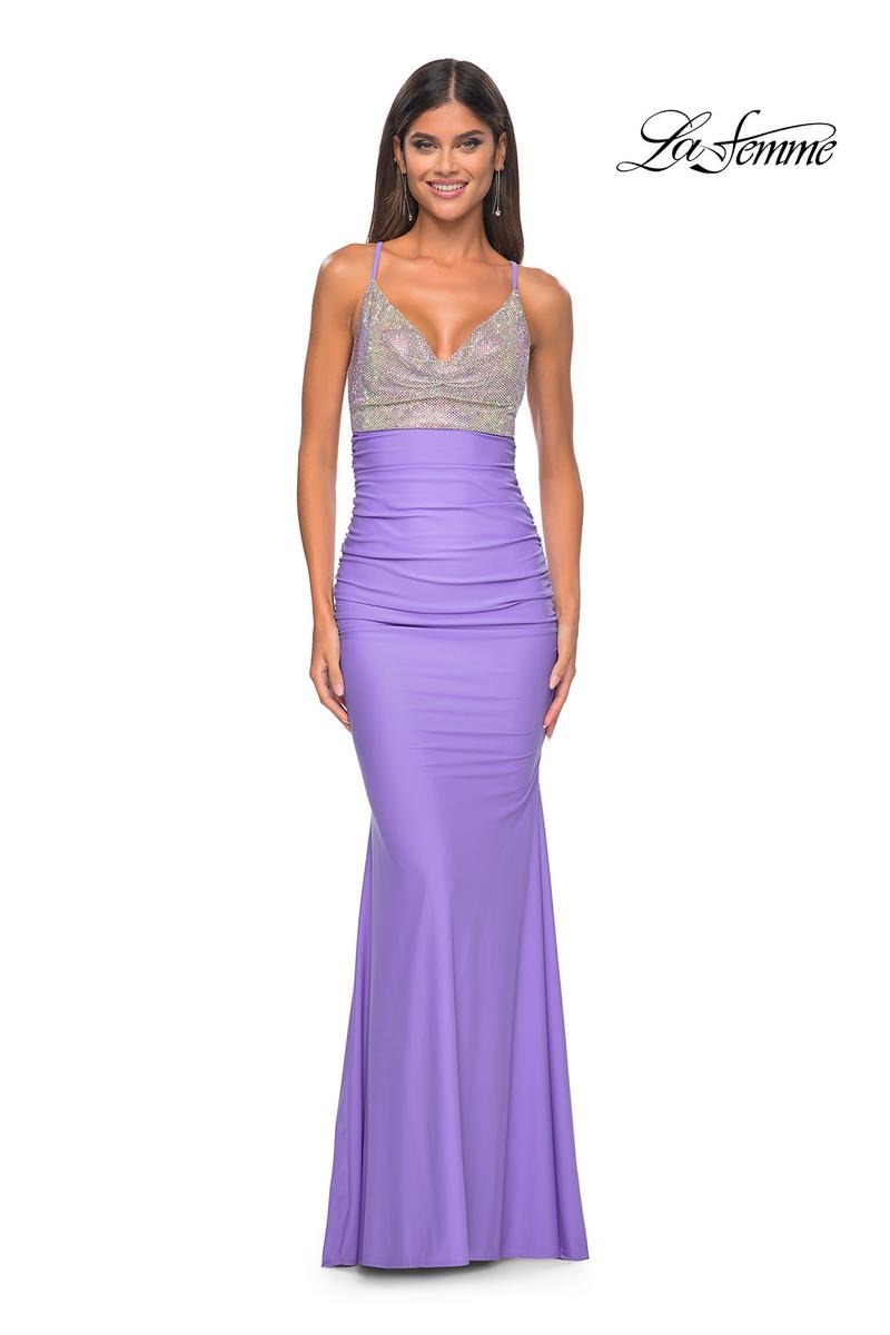 La Femme Dress 32320 - PERIWINKLE