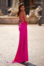 La Femme Dress 32321 - HOT FUCHSIA