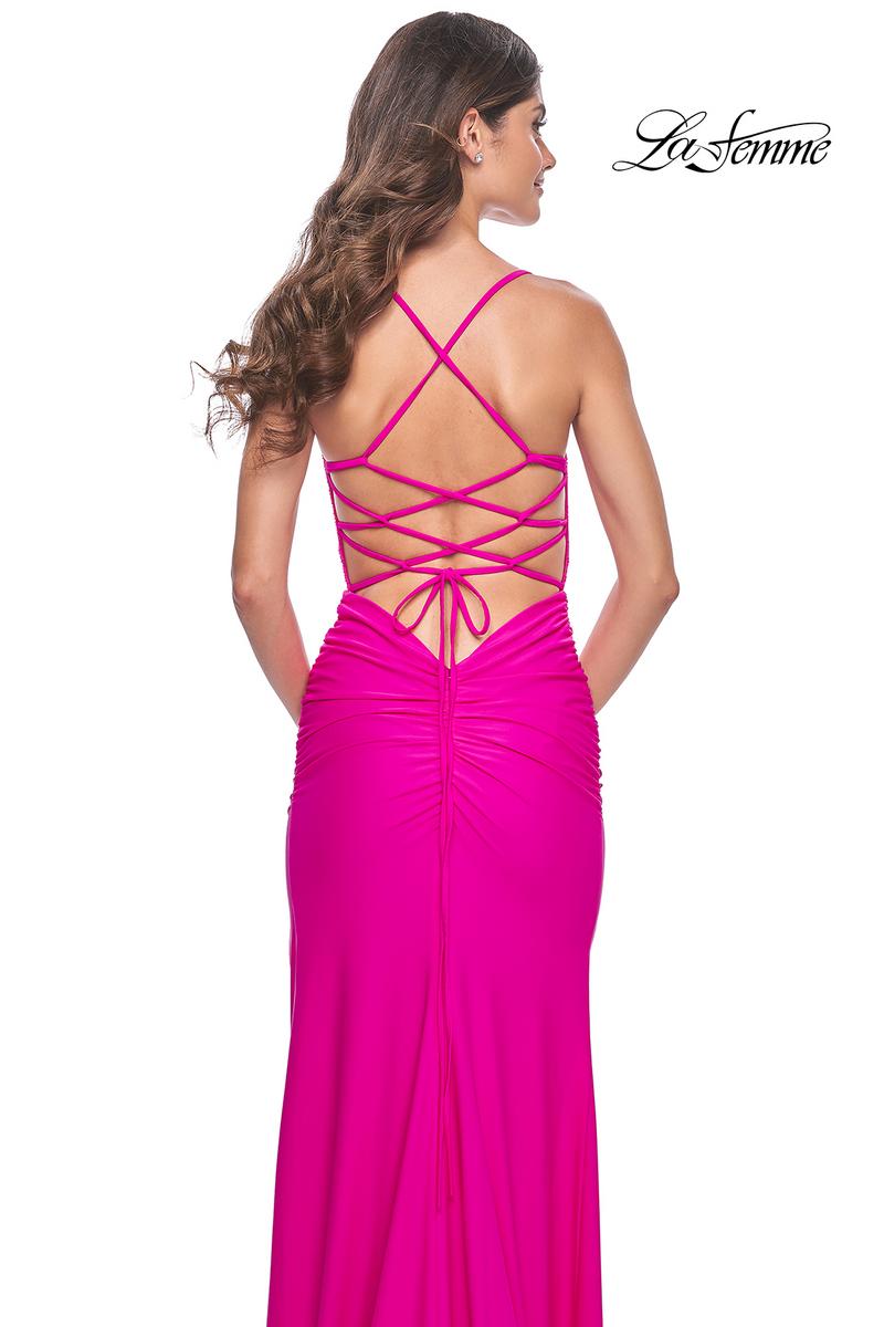 La Femme Dress 32321 - HOT FUCHSIA