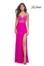 La Femme Dress 32321 - HOT FUCHSIA