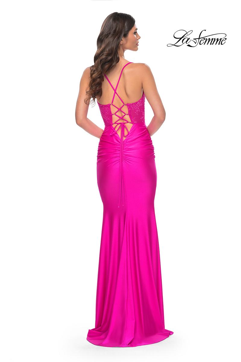 La Femme Dress 32322 - HOT FUCHSIA
