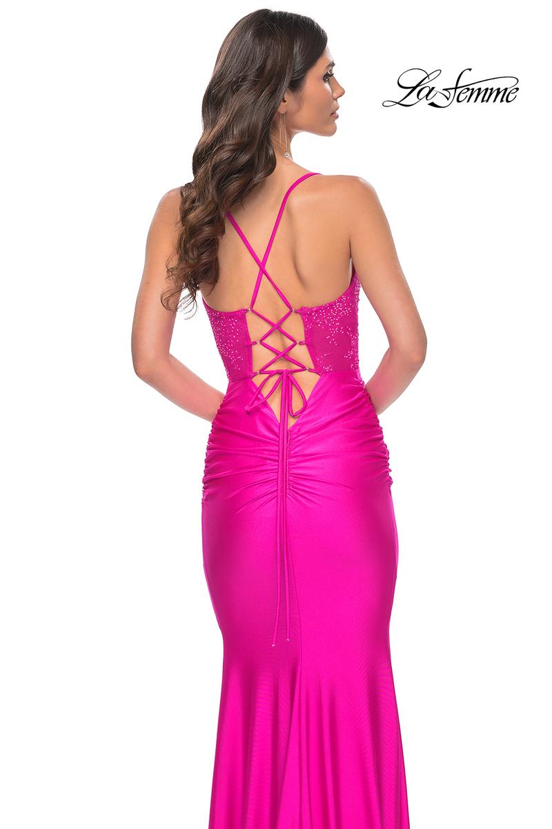 La Femme Dress 32322 - HOT FUCHSIA