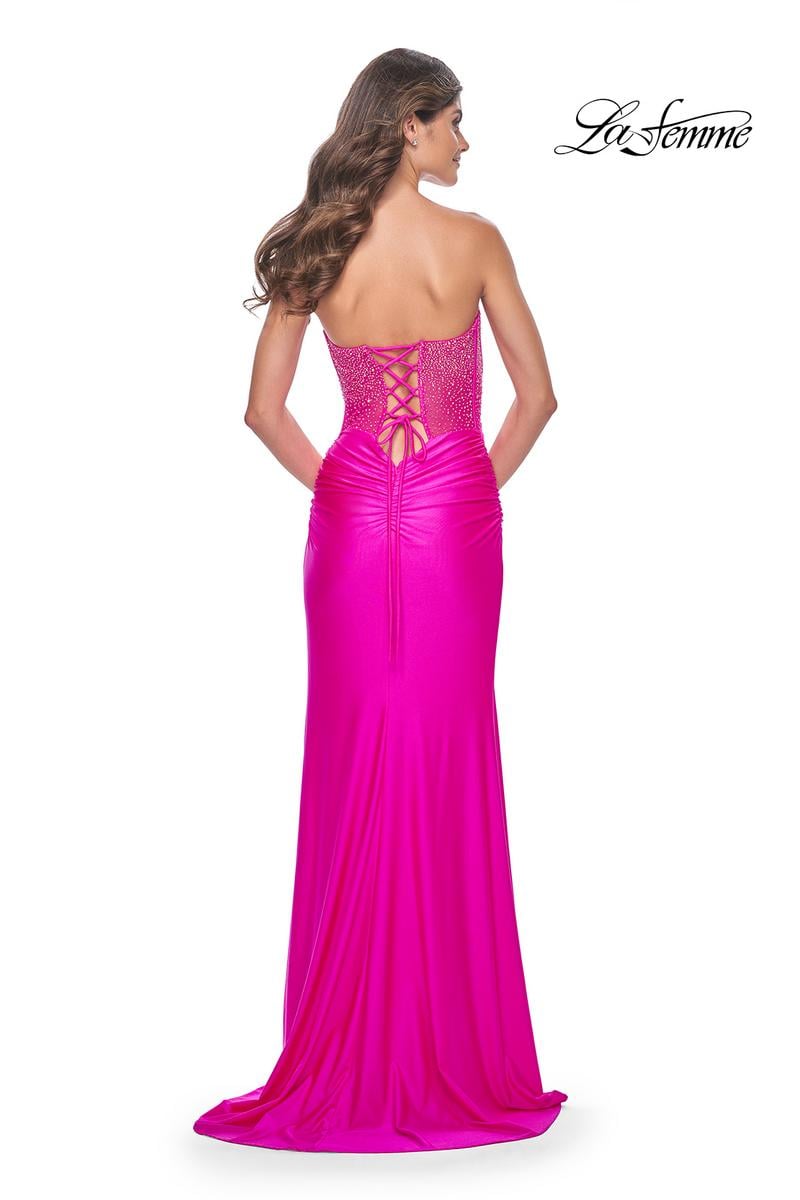 La Femme Dress 32326 - HOT FUCHSIA