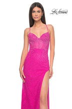 La Femme Dress 32328 - HOT PINK