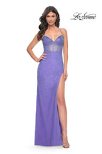 La Femme Dress 32328 - PERIWINKLE