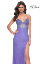 La Femme Dress 32328 - PERIWINKLE