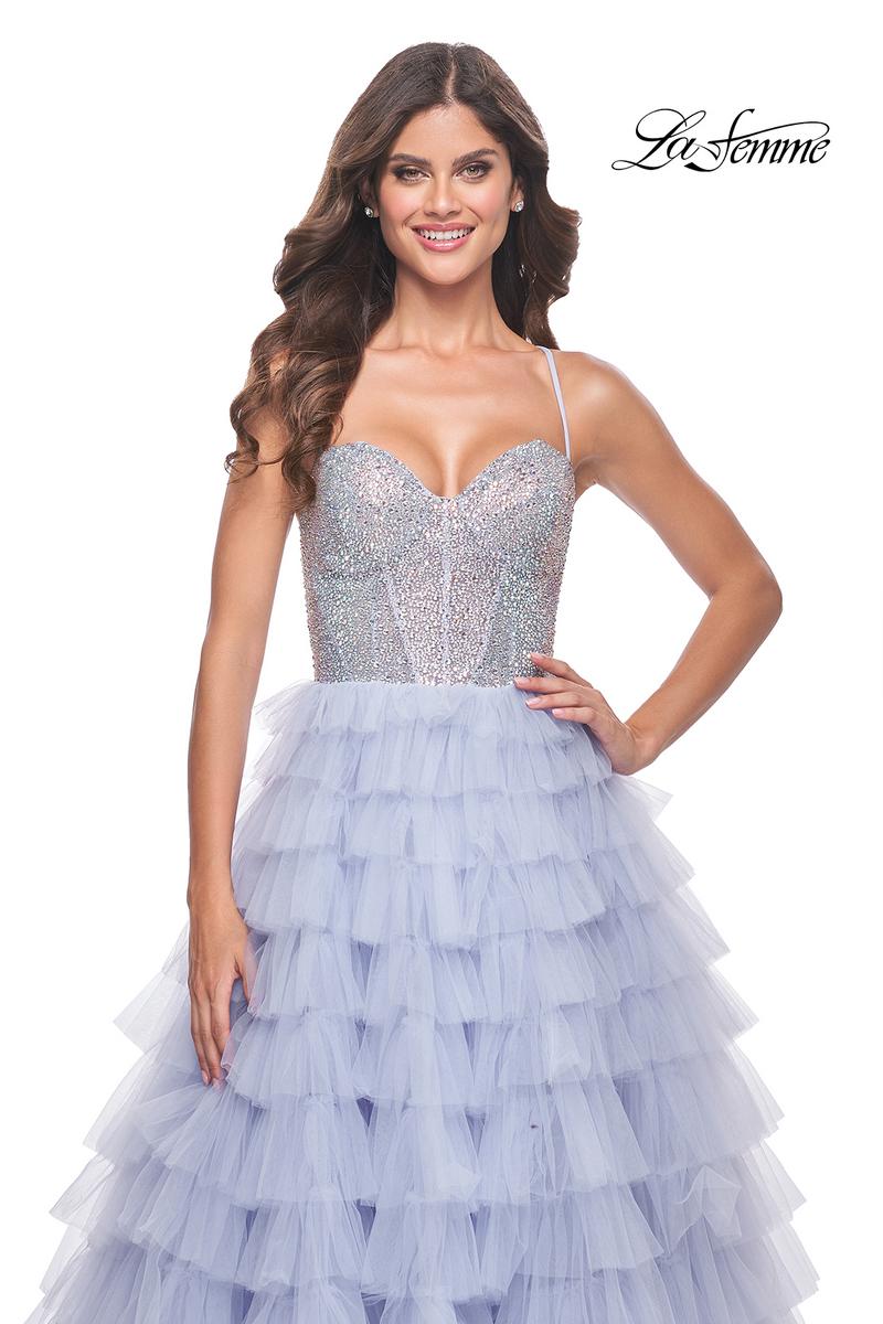 La Femme Dress 32335 - LIGHT PERIWINKLE