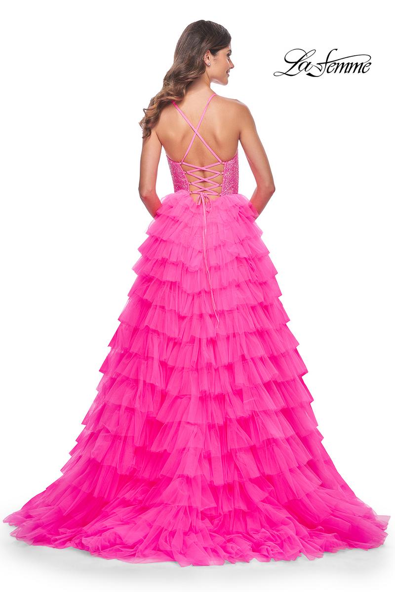 La Femme Dress 32335 - NEON PINK