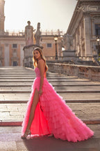 La Femme Dress 32335 - NEON PINK