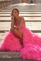 La Femme Dress 32335 - NEON PINK