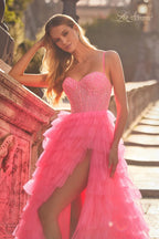 La Femme Dress 32335 - NEON PINK