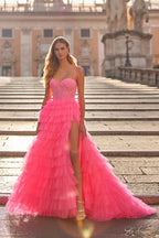 La Femme Dress 32335 - NEON PINK