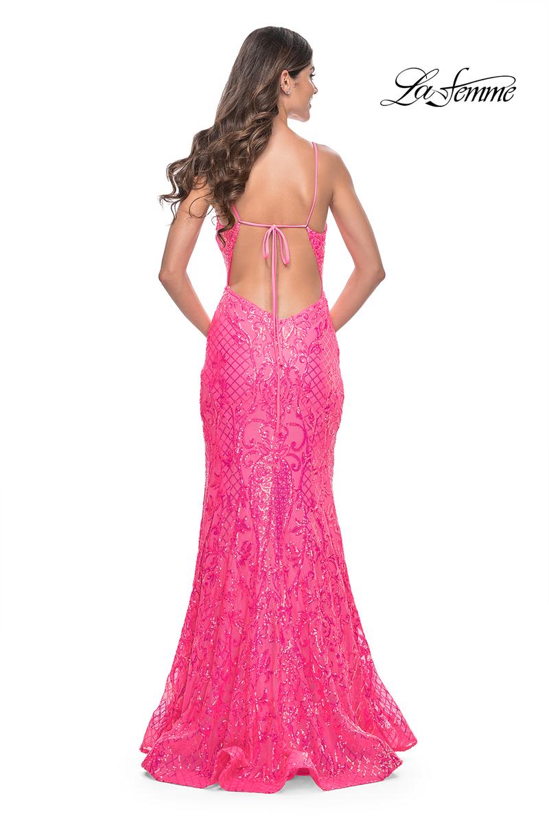 La Femme Dress 32337 - NEON PINK