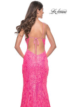 La Femme Dress 32337 - NEON PINK