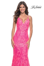 La Femme Dress 32337 - NEON PINK