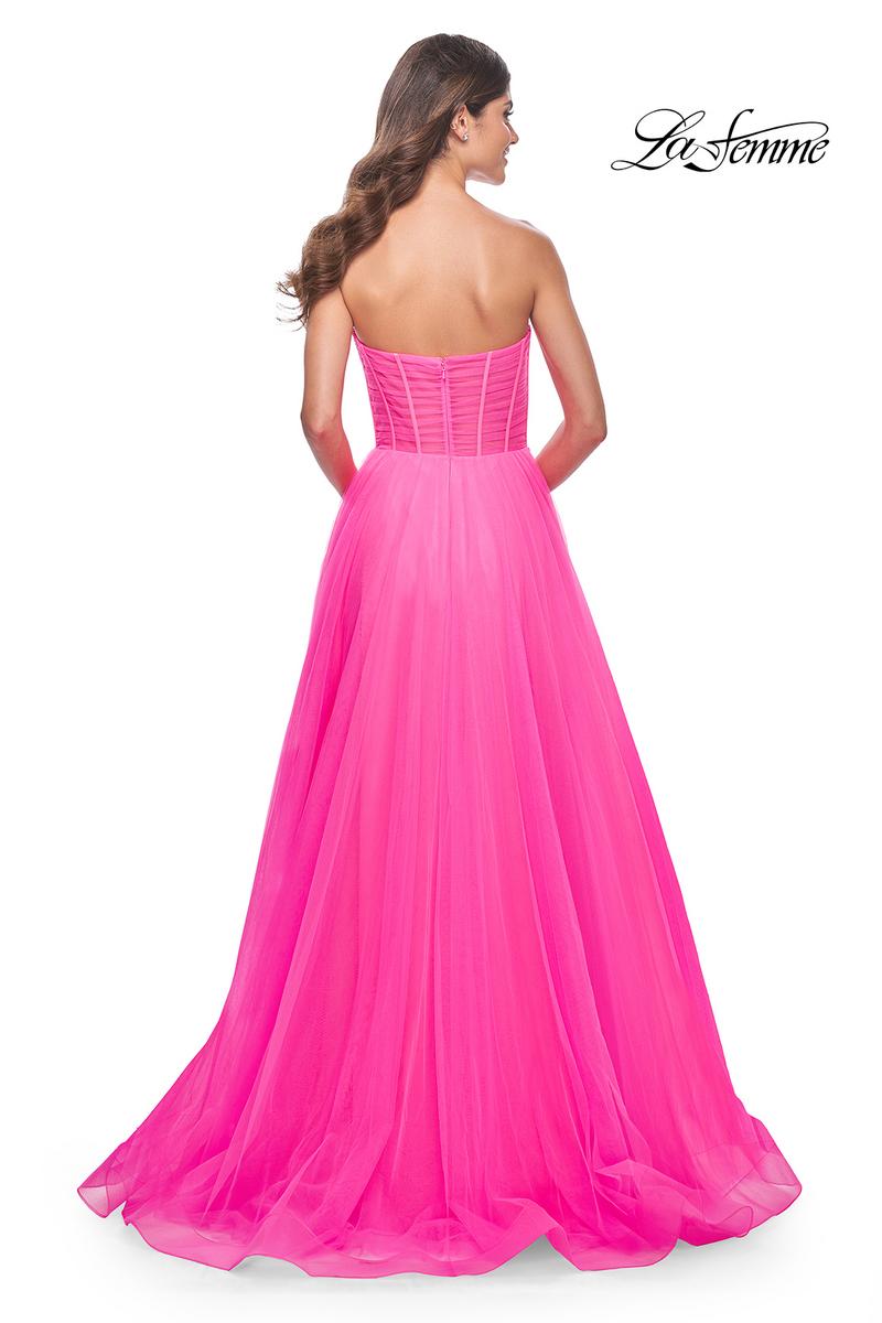 La Femme Dress 32341 - NEON PINK