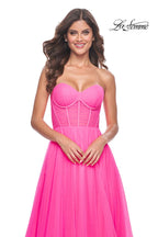 La Femme Dress 32341 - NEON PINK