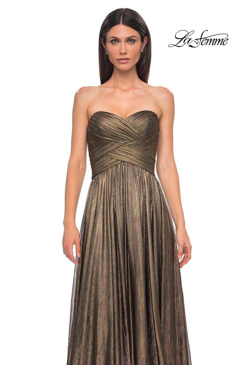 La Femme Dress 32382 - Gold