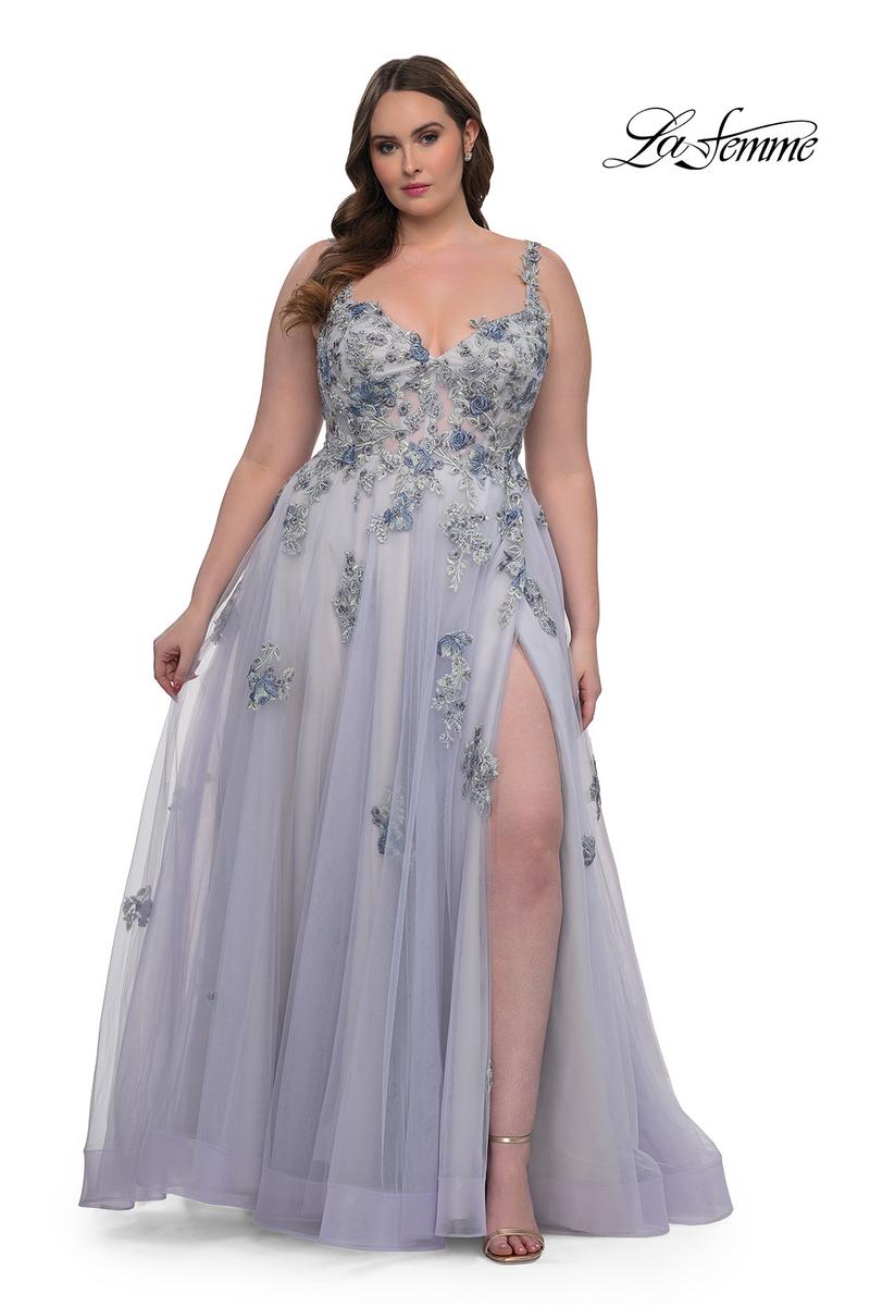 La Femme Curve Dress 32412 - Lavender